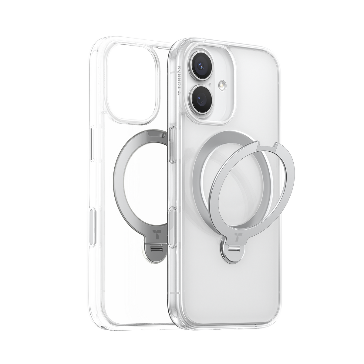 Torras iPhone 17 Skal Ostand Q3 Spin Transparent