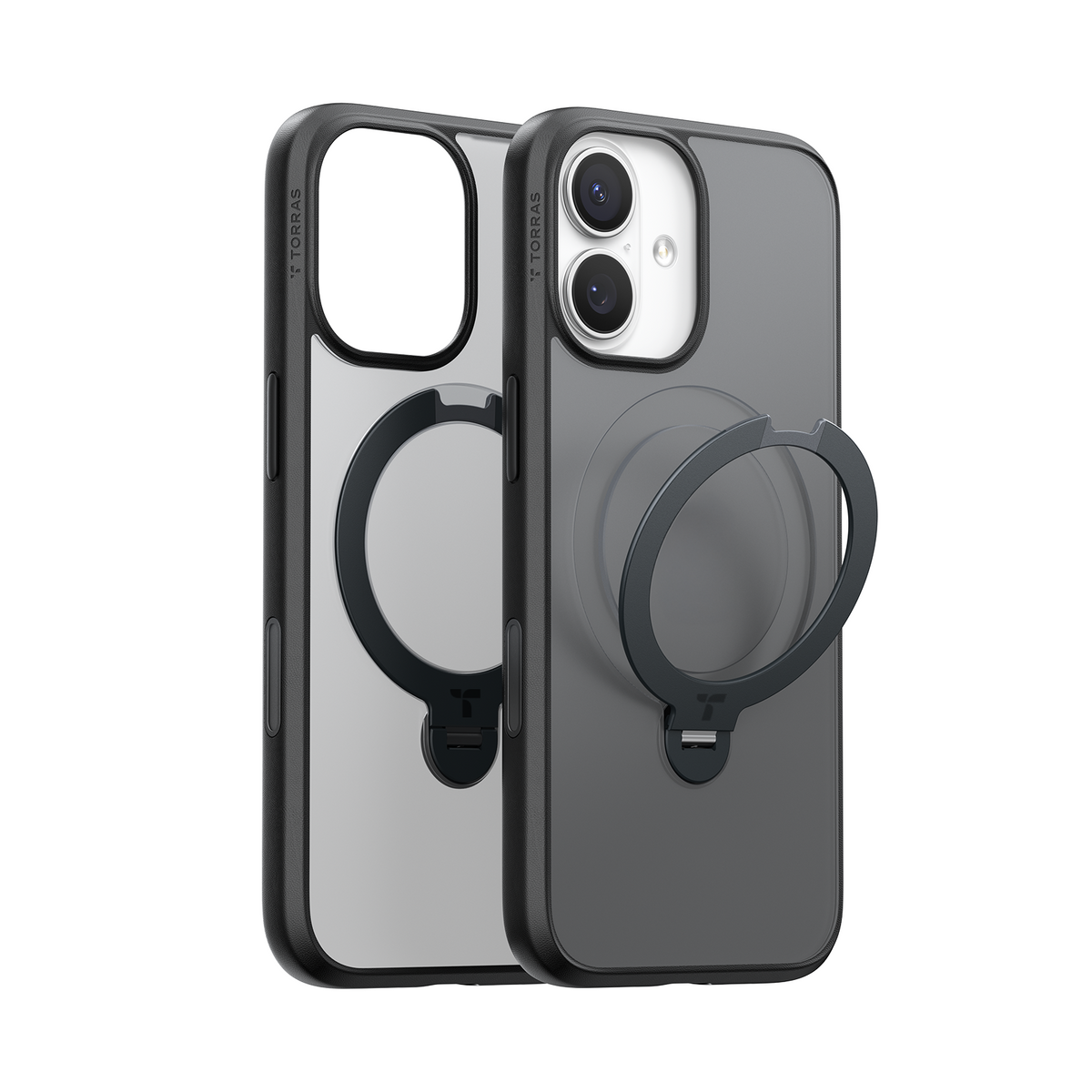 Torras iPhone 17 Skal Ostand Q3 Spin Obsidian Black