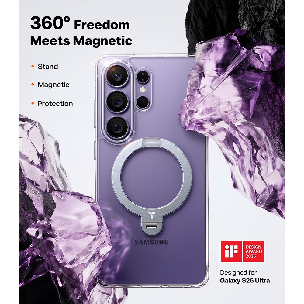 Torras Samsung Galaxy S26 Ultra Skal Ostand Q3 Spin Transparent