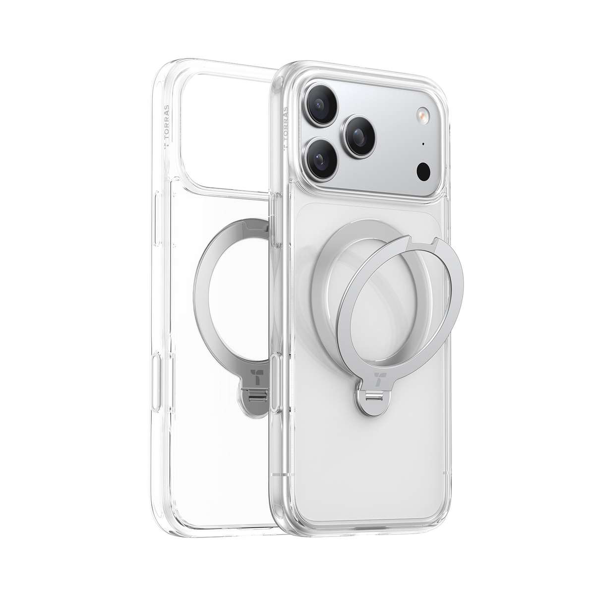 Torras iPhone 17 Pro Max Skal Ostand Q3 Spin Transparent