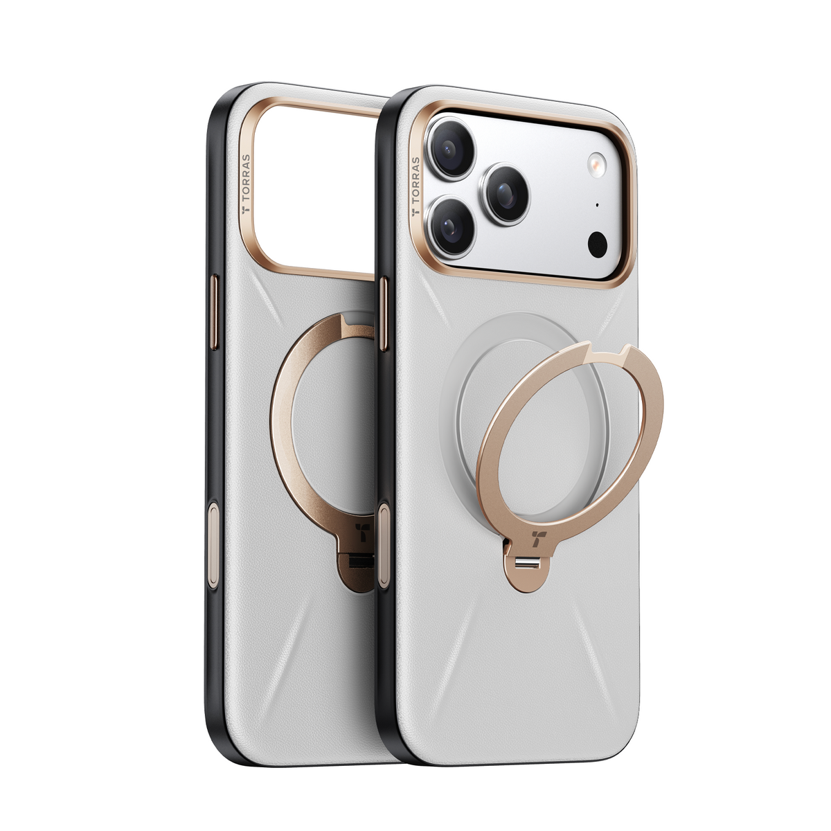 Torras iPhone 17 Pro Skal Ostand Q3 Vegskin Pearl Gray