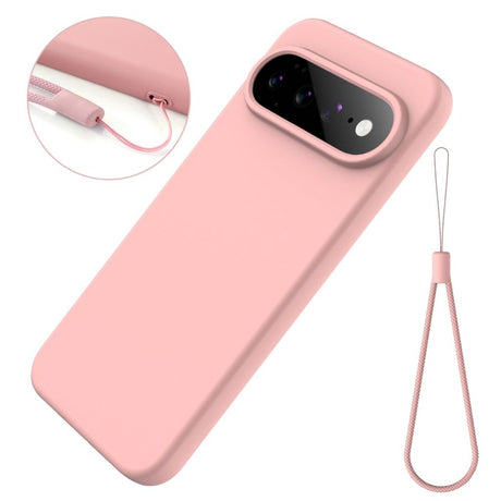 Google Pixel 11 Pro XL Skal med Strap Silikon Rosa