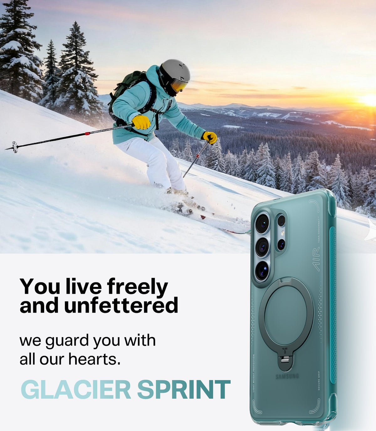 Torras Samsung Galaxy S26 Ultra Skal Ostand Q3 Air Glacier Sprint