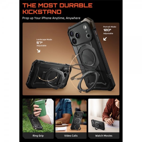 Supcase iPhone 17 Pro Skal UB Grip MagSafe Svart