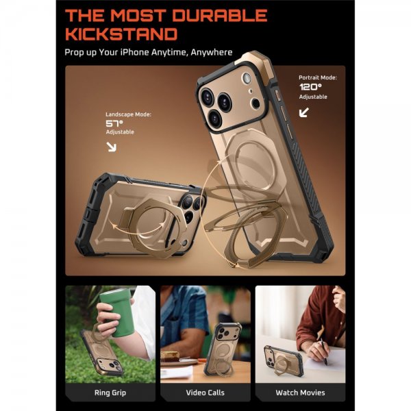 Supcase iPhone 17 Pro Skal UB Grip MagSafe Guld