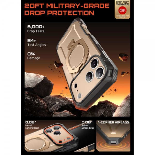 Supcase iPhone 17 Pro Skal UB Grip Pro MagSafe Guld