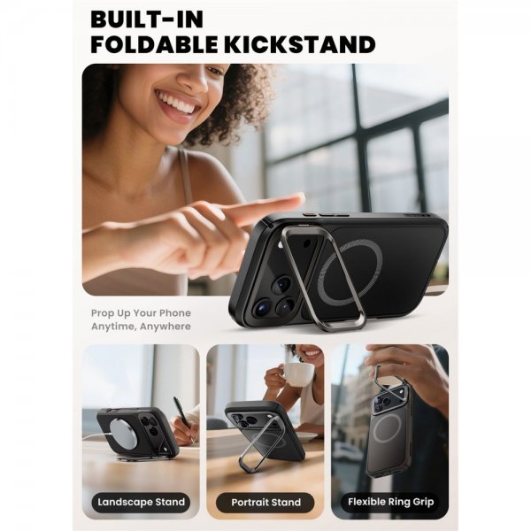 Supcase iPhone 17 Pro Max Skal Ares Flip MagSafe Svart