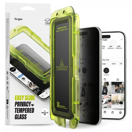 Ringke iPhone Air Skärmskydd Easy Slide Privacy 2-pack