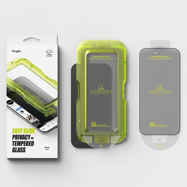 Ringke iPhone Air Skärmskydd Easy Slide Privacy 2-pack