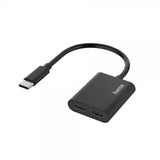 Hama USB-C Ljud/Laddningsadapter 2-i-1