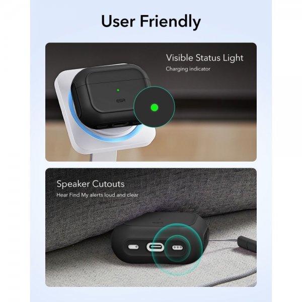 ESR AirPods Pro 3 Skal Orbit Hybrid HaloLock Svart