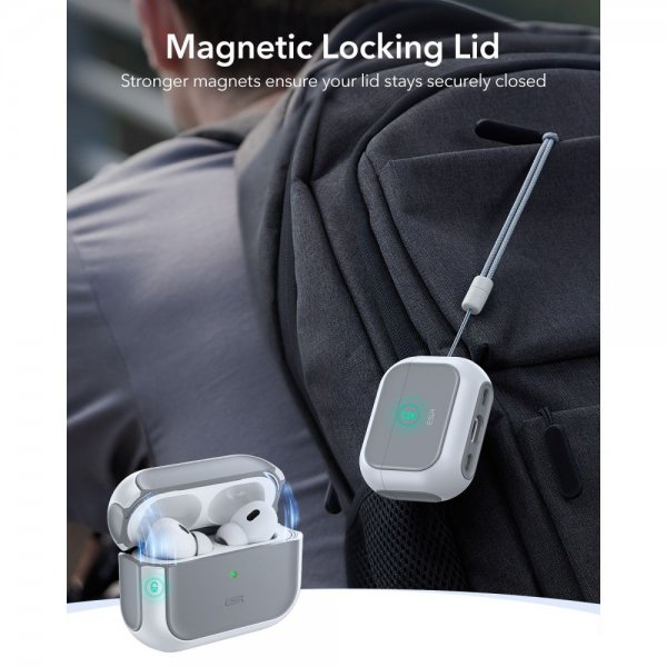 ESR AirPods Pro 3 Skal Orbit Hybrid HaloLock Vit
