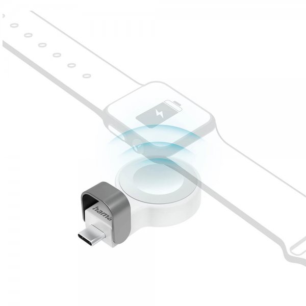 Hama Apple Watch Laddare med USB-C kontakt Vit