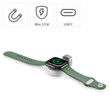 Hama Apple Watch Laddare med USB-C kontakt Vit