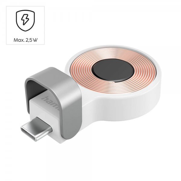 Hama Apple Watch Laddare med USB-C kontakt Vit