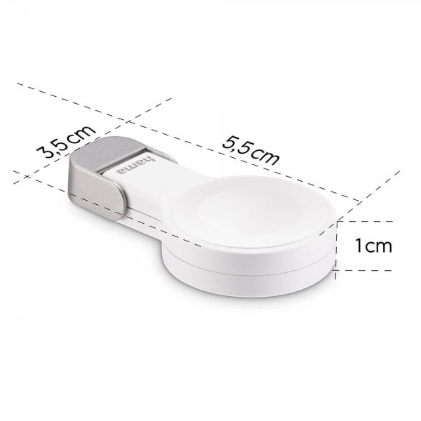 Hama Apple Watch Laddare med USB-C kontakt Vit