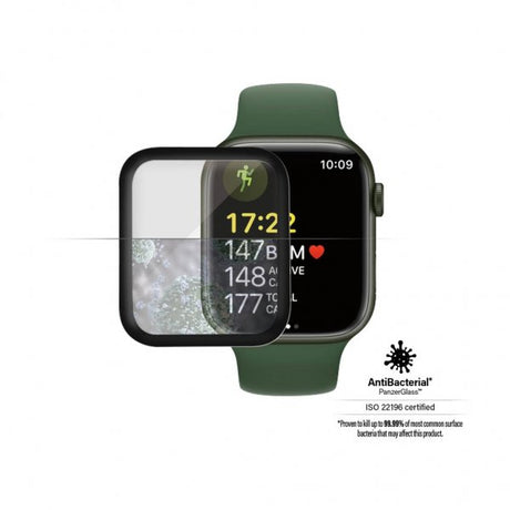 PanzerGlass Apple Watch 41mm (Series 7/8/9) Skärmskydd Antibacterial Svart