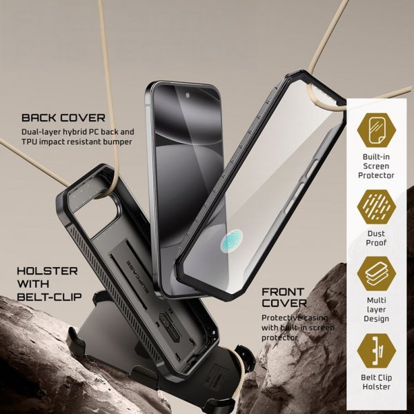 Supcase Google Pixel 10/Pixel 10 Pro Skal UB Pro Svart