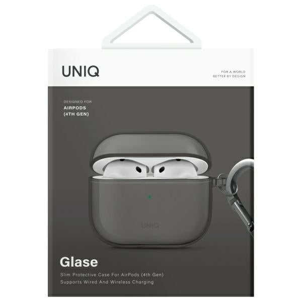 UNIQ AirPods 4 Skal Glase Svart