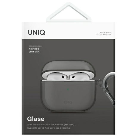 UNIQ AirPods 4 Skal Glase Svart
