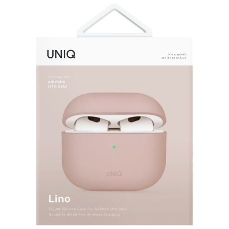 UNIQ AirPods 4 Skal Lino Rosa