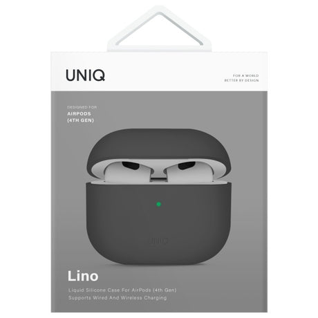 UNIQ AirPods 4 Skal Lino Grå