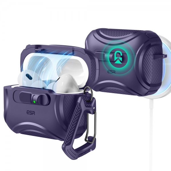ESR AirPods Pro 3 Skal Cyber FlickLock MagSafe Lila