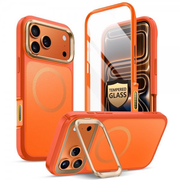 Supcase iPhone 17 Pro Skal Ares Flip MagSafe Orange