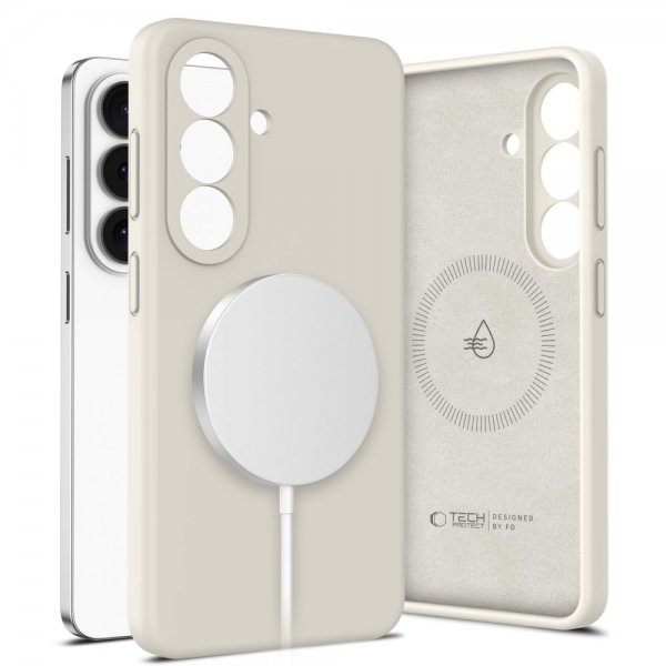 Tech-Protect Samsung Galaxy S26 Plus Skal Silicone MagSafe Beige