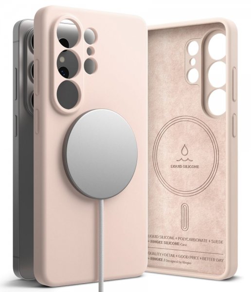Ringke Samsung Galaxy S26 Ultra Skal Silicone Magnetic Rosa