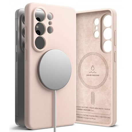 Ringke Samsung Galaxy S26 Ultra Skal Silicone Magnetic Rosa