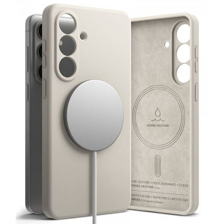 Ringke Samsung Galaxy S26 Plus Skal Silicone Magnetic Beige