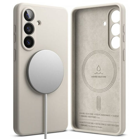 Ringke Samsung Galaxy S26 Plus Skal Silicone Magnetic Beige