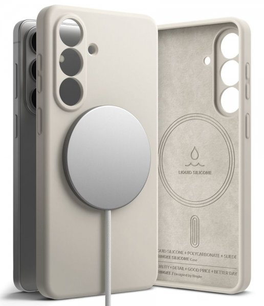 Ringke Samsung Galaxy S26 Skal Silicone Magnetic Beige
