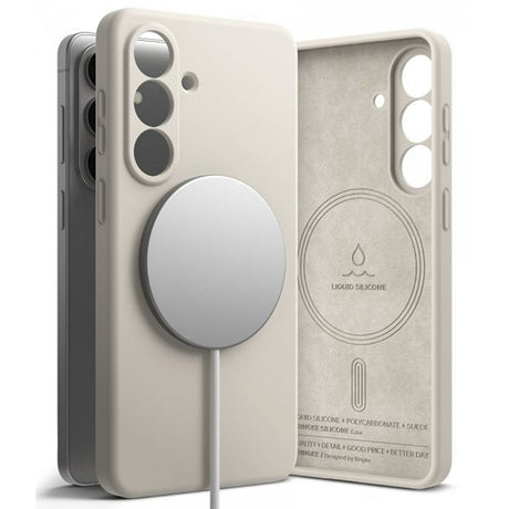 Ringke Samsung Galaxy S26 Skal Silicone Magnetic Beige