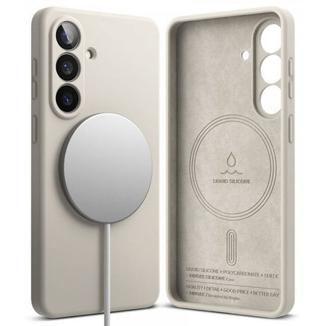 Ringke Samsung Galaxy S26 Skal Silicone Magnetic Beige