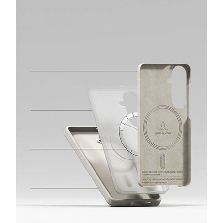 Ringke Samsung Galaxy S26 Skal Silicone Magnetic Beige