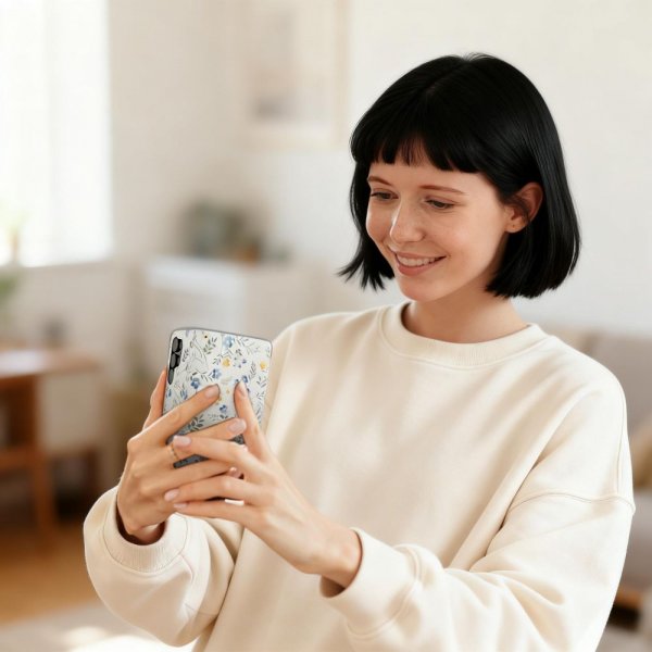 Tech-Protect Samsung Galaxy A57 Fodral Wallet Blommönster