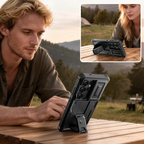 Tech-Protect Samsung Galaxy S26 Ultra Skal Kevlar Cam+ Svart