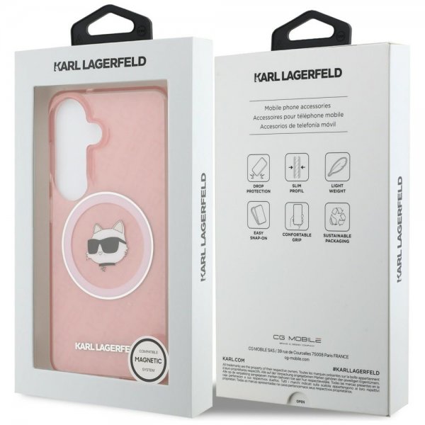 Karl Lagerfeld Samsung Galaxy S26 Skal Choupette MagSafe Rosa