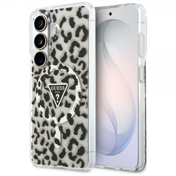 Guess Samsung Galaxy S26 Skal Leopard Print MagSafe Svart Vit