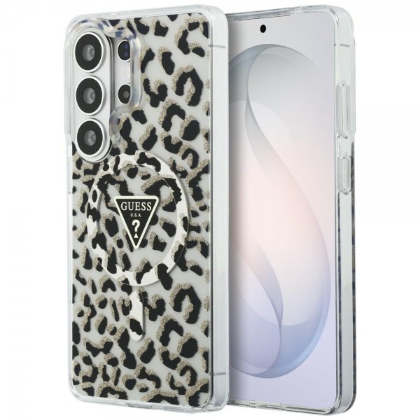 Guess Samsung Galaxy S26 Ultra Skal Leopard Print MagSafe Svart Vit