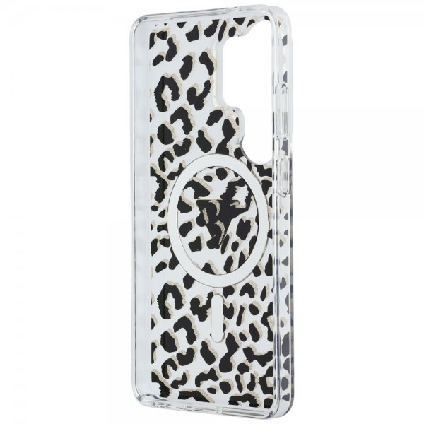 Guess Samsung Galaxy S26 Ultra Skal Leopard Print MagSafe Svart Vit