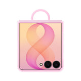 Samsung Original Samsung Galaxy Z Flip 8 Skal Silicone Ring Magnet Case Rosa