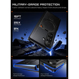 Supcase Samsung Galaxy Z Fold 8 Ultra Skal Aero MagSafe Kolfiber Svart