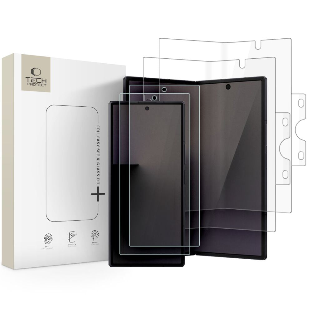 Tech-Protect Samsung Galaxy Z Fold 8 Ultra Skärmskydd Easy Set & Glass Fit 4-pack