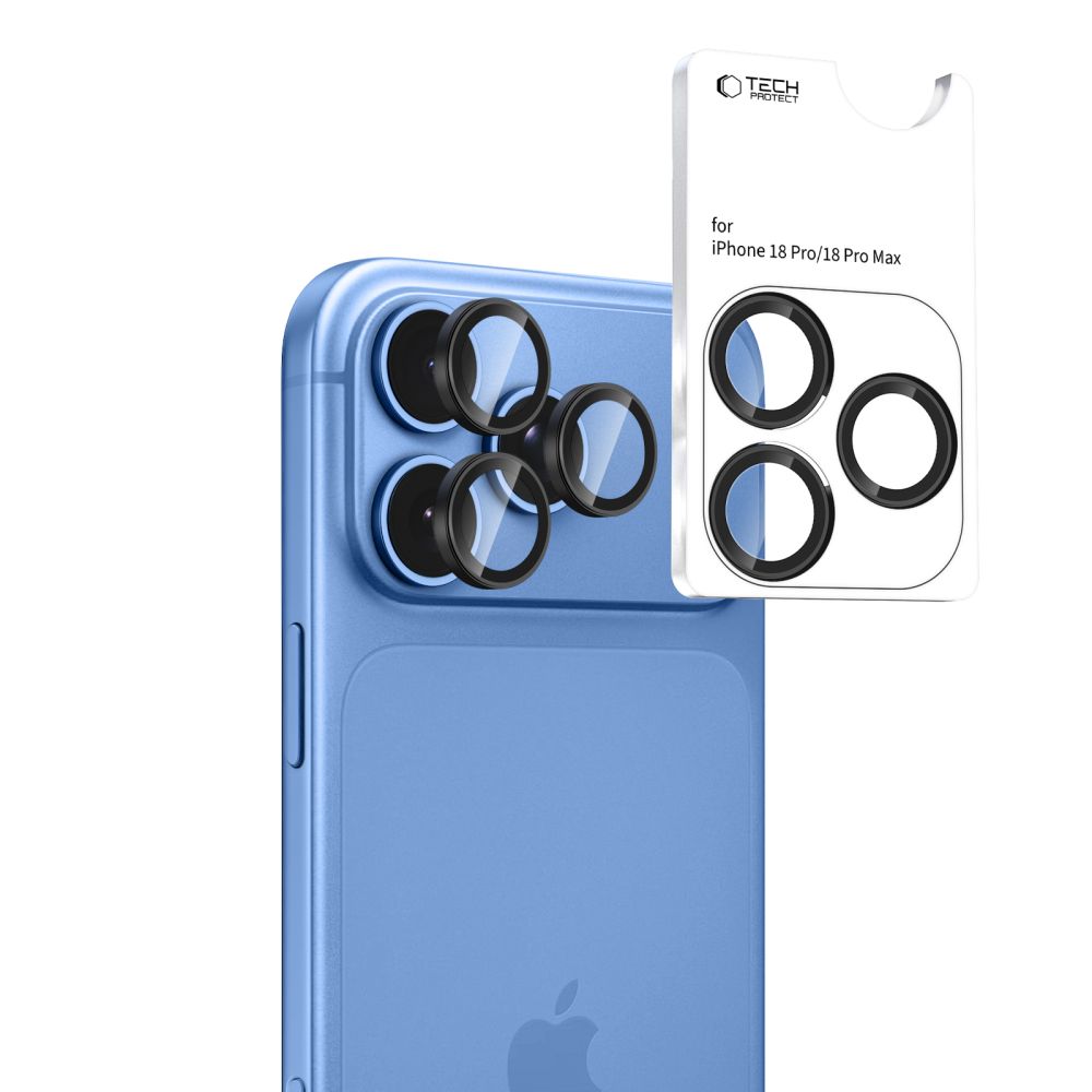 Tech-Protect iPhone 18 Pro/iPhone 18 Pro Max Kameraskydd Cam Fit+ Svart