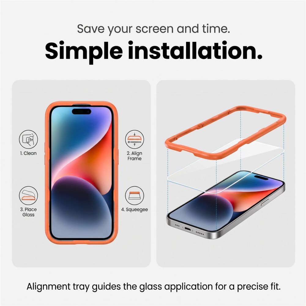 Tech-Protect iPhone 18 Pro Max Skärmskydd & Kameraskydd Easy Set+ 2-pack