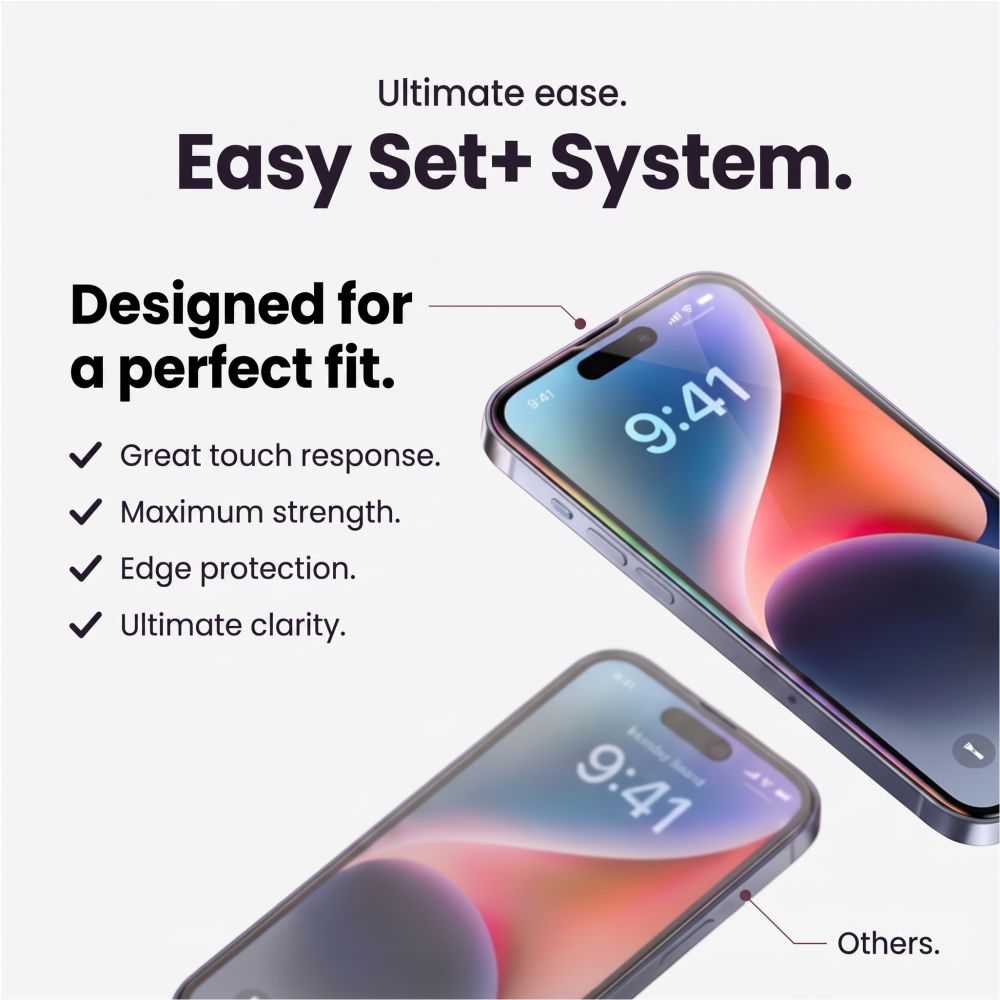 Tech-Protect iPhone 18 Pro Max Skärmskydd & Kameraskydd Easy Set+ 2-pack