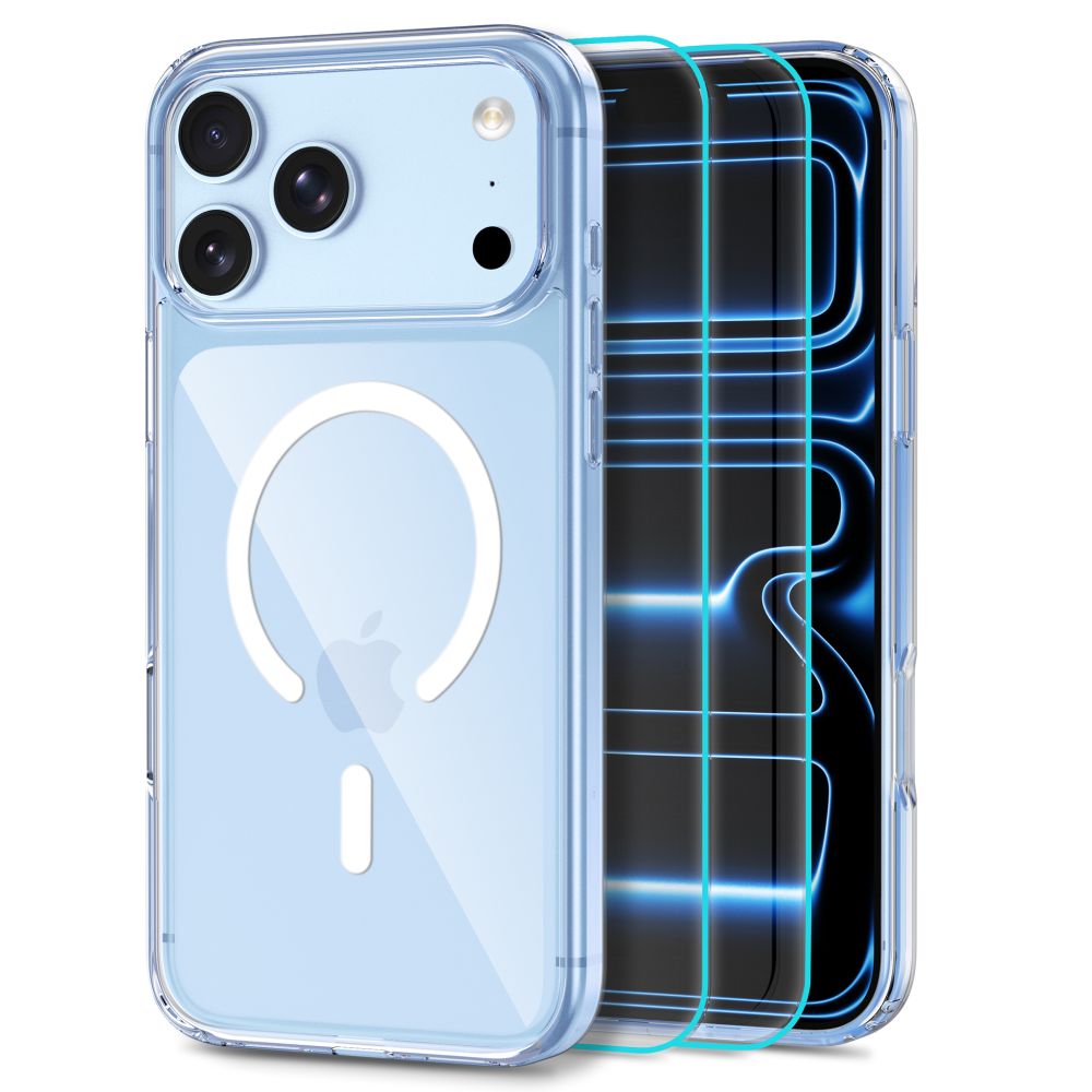 Tech-Protect iPhone 17 Pro Max/iPhone 18 Pro Max Skal FlexAir Hybrid MagSafe & Skärmskydd 2-pack